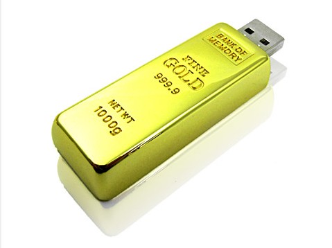USB kľúč zlatá tehlička 16 GB - Kliknutím na obrázok zatvorte -